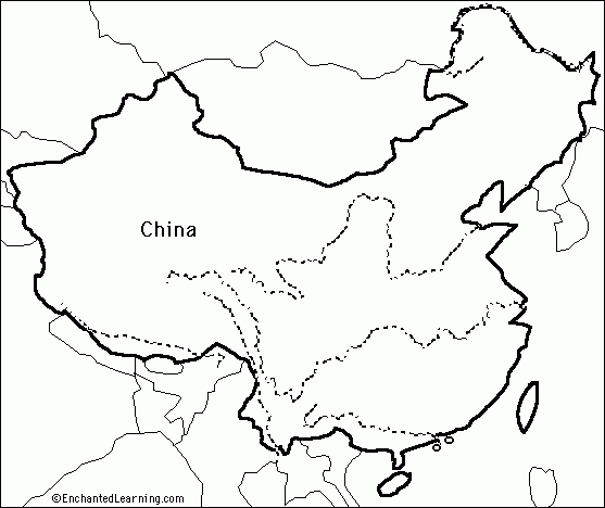 China Outline Free Printable Maps And Images China Outline Free Printable Maps And Images