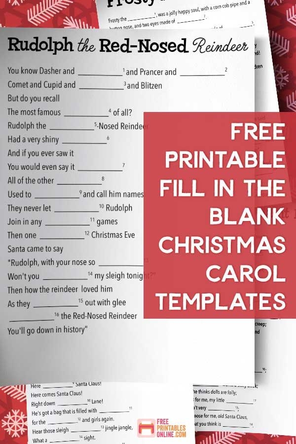 Christmas Fill In The Blank Stories Printable Templates Free Christmas Fill In The Blank Stories Printable Templates Free