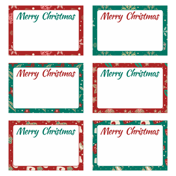 Blank Printable Labels For Receipt For Christmas
