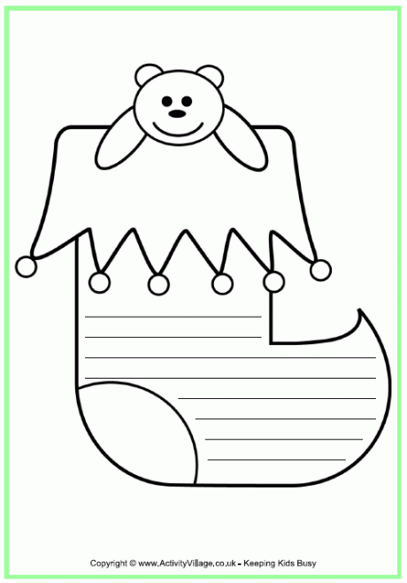 Blank Printable Christmas Stocking Writing Paper Blank Printable Christmas Stocking Writing Paper