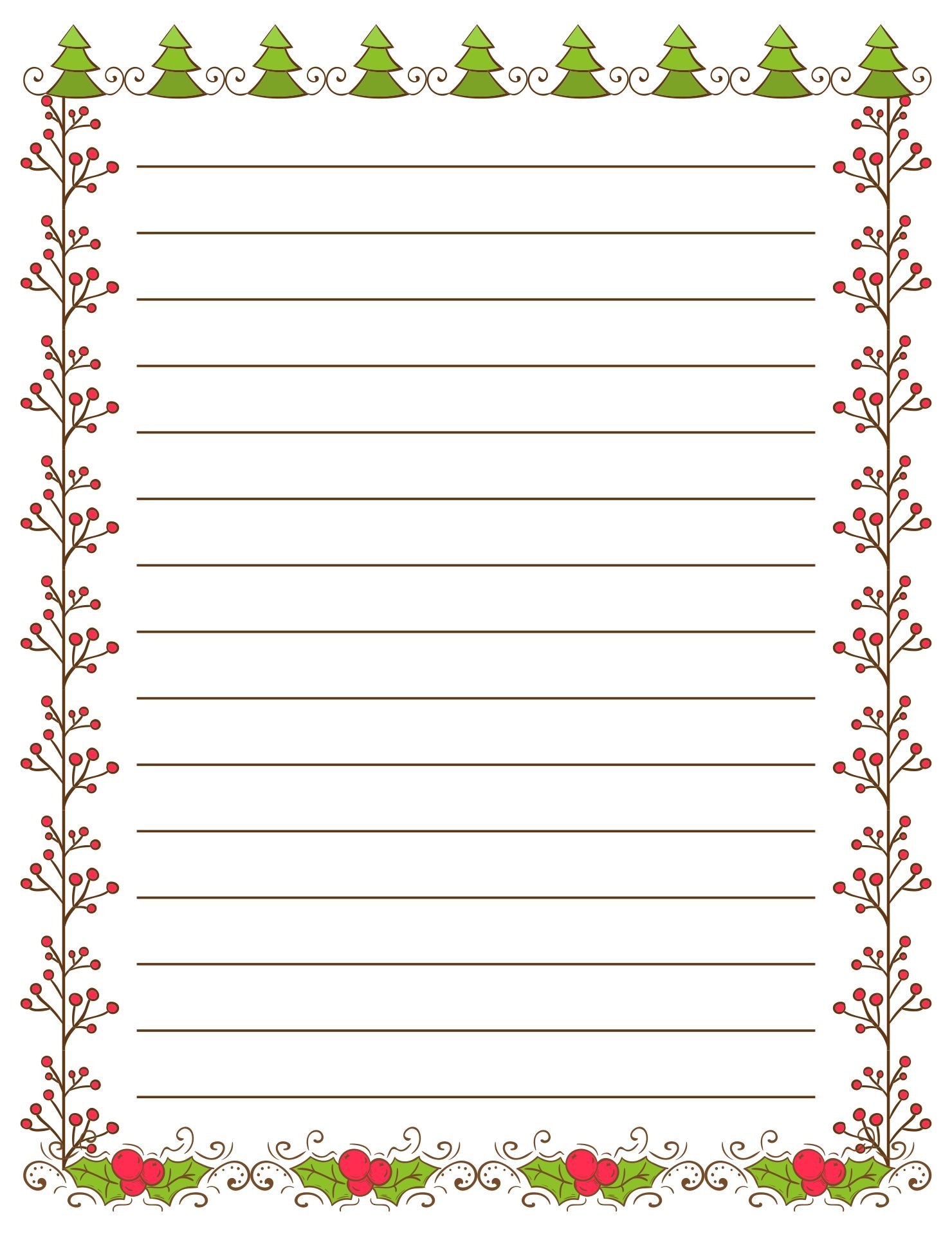 Christmas Writing Paper Template 15 Free PDF Printables Printablee Christmas Writing Paper Template 15 Free PDF Printables Printablee
