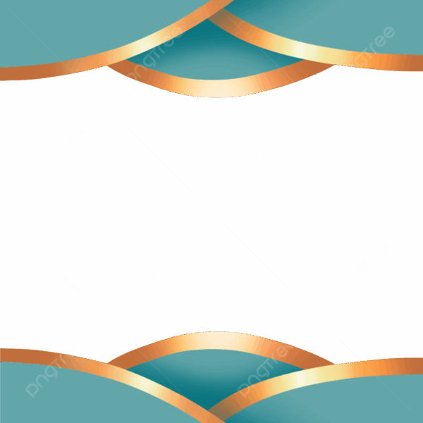 Aqua And Gold Templates Blank Printable