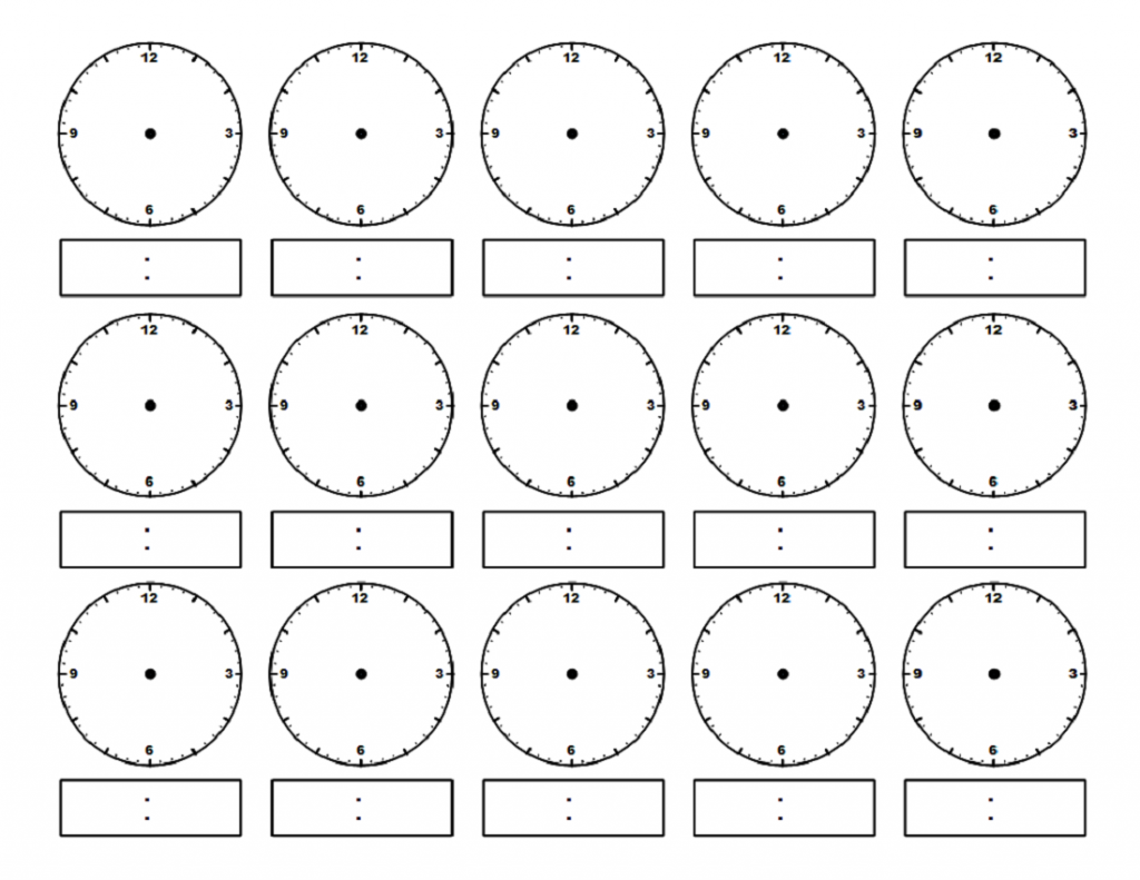 Clock Face Worksheets To Print Activity Shelter