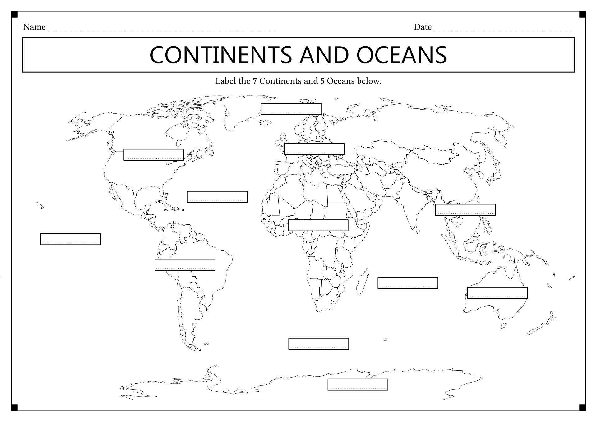 Continents And Oceans Free Printable Pdf Free Worksheets Printable Continents And Oceans Free Printable Pdf Free Worksheets Printable