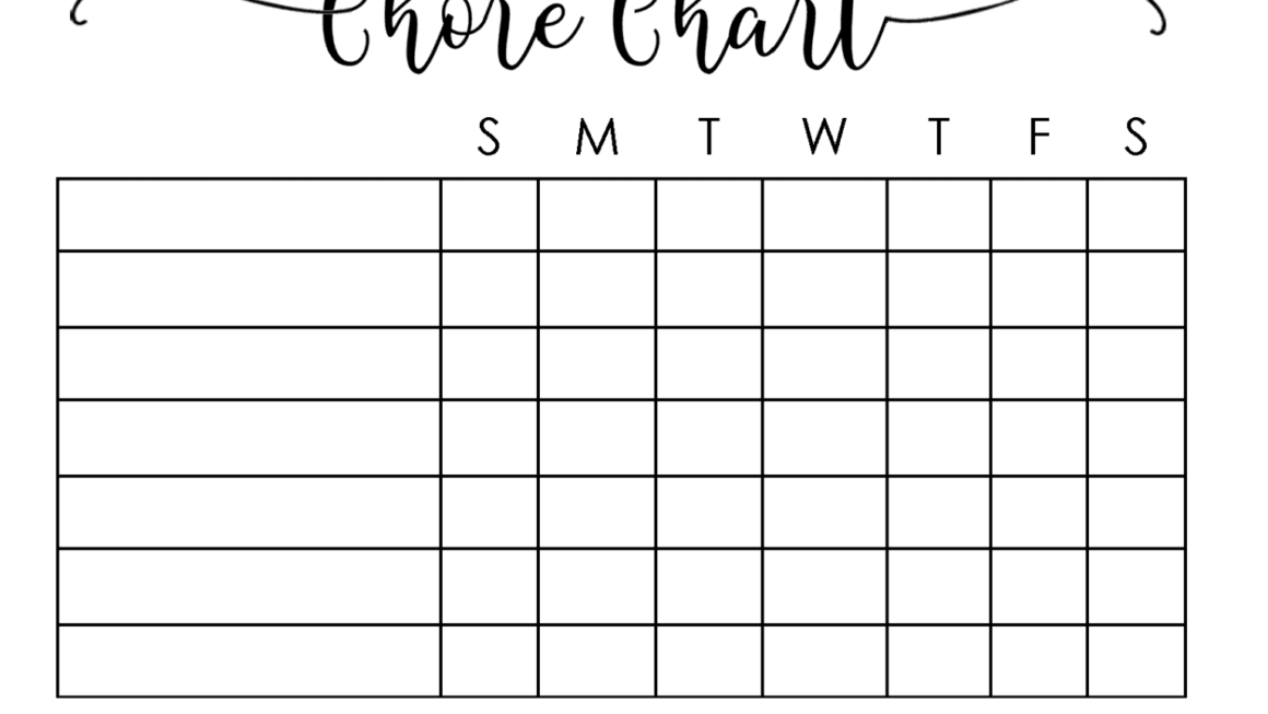 Create A Free Printable Chore Chart Printable Templates