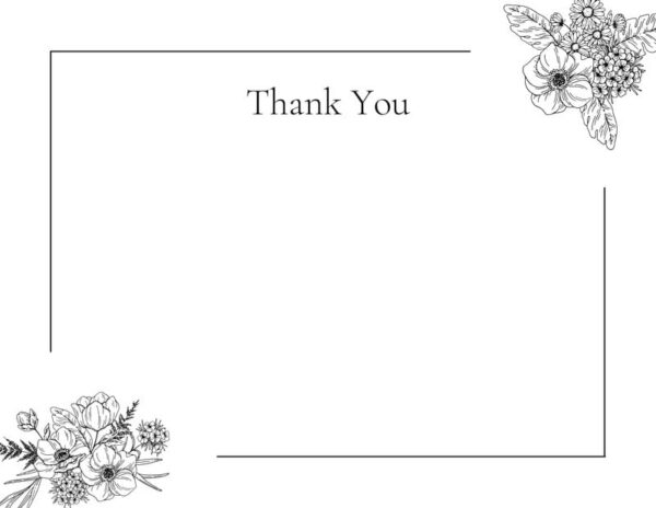 Thank You Blank Printables For Long Envelopes