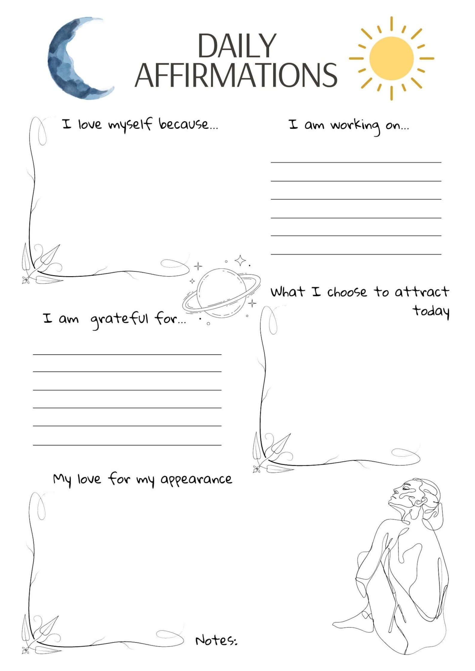 Affirmatins Fill In The Blank Printable Affirmatins Fill In The Blank Printable