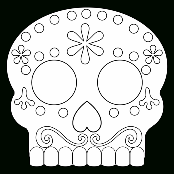 Day Of The Dead Blank Skull Printable