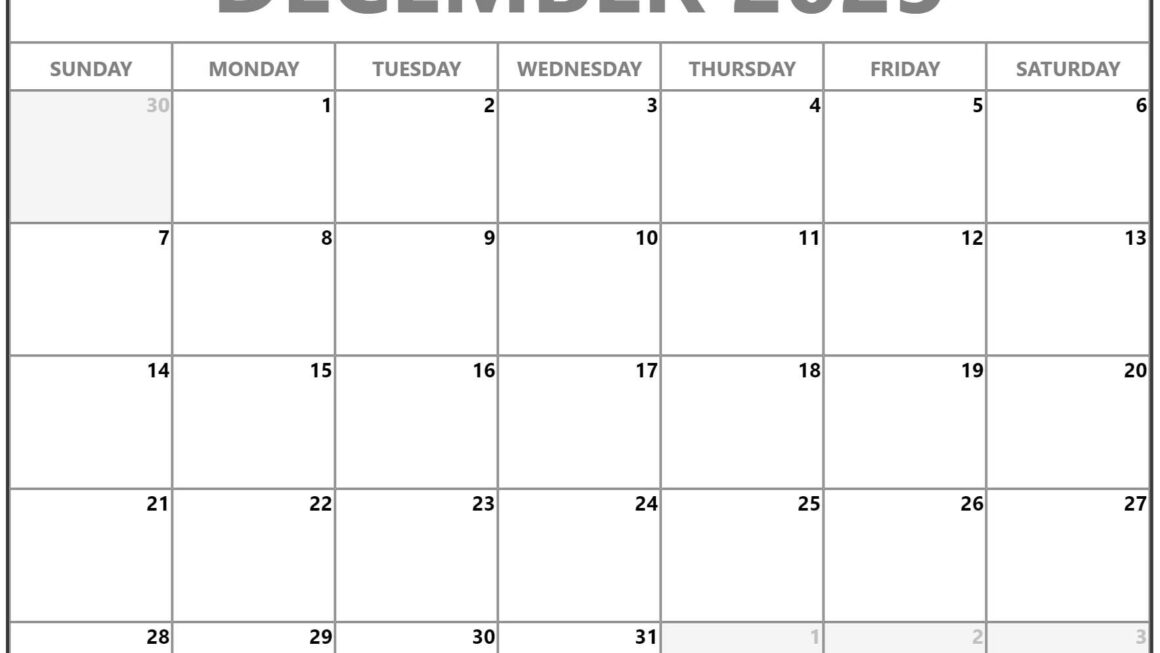 December 2025 Calendar Images Free Sara A Ravn