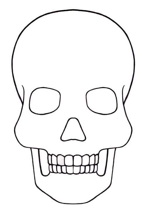 Dia De Los Muertos Skull Template Blank Dia De Los Muertos Skull Template Blank
