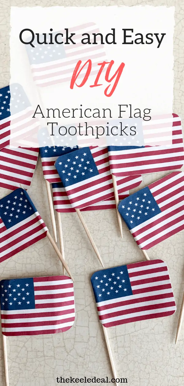 DIY American Flag Toothpicks Printable The Keele Deal