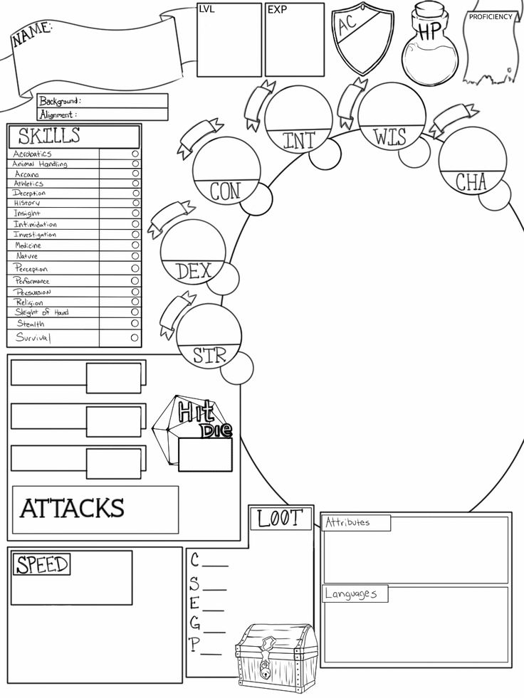 Dnd Character Sheet 5e Printable Dnd Character Sheet 5e Printable