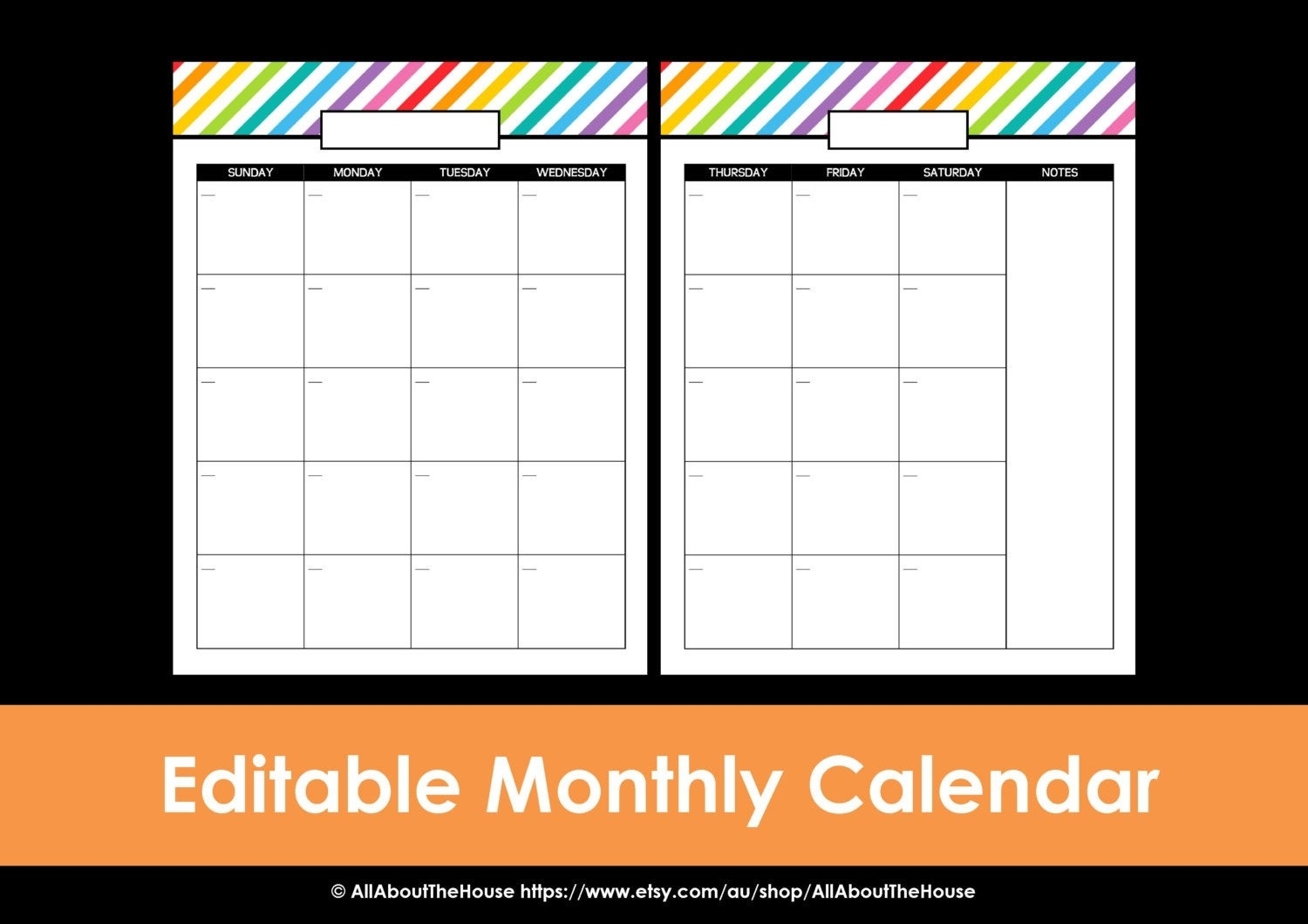 Blank Month On 2 Page Calendar Printable Blank Month On 2 Page Calendar Printable