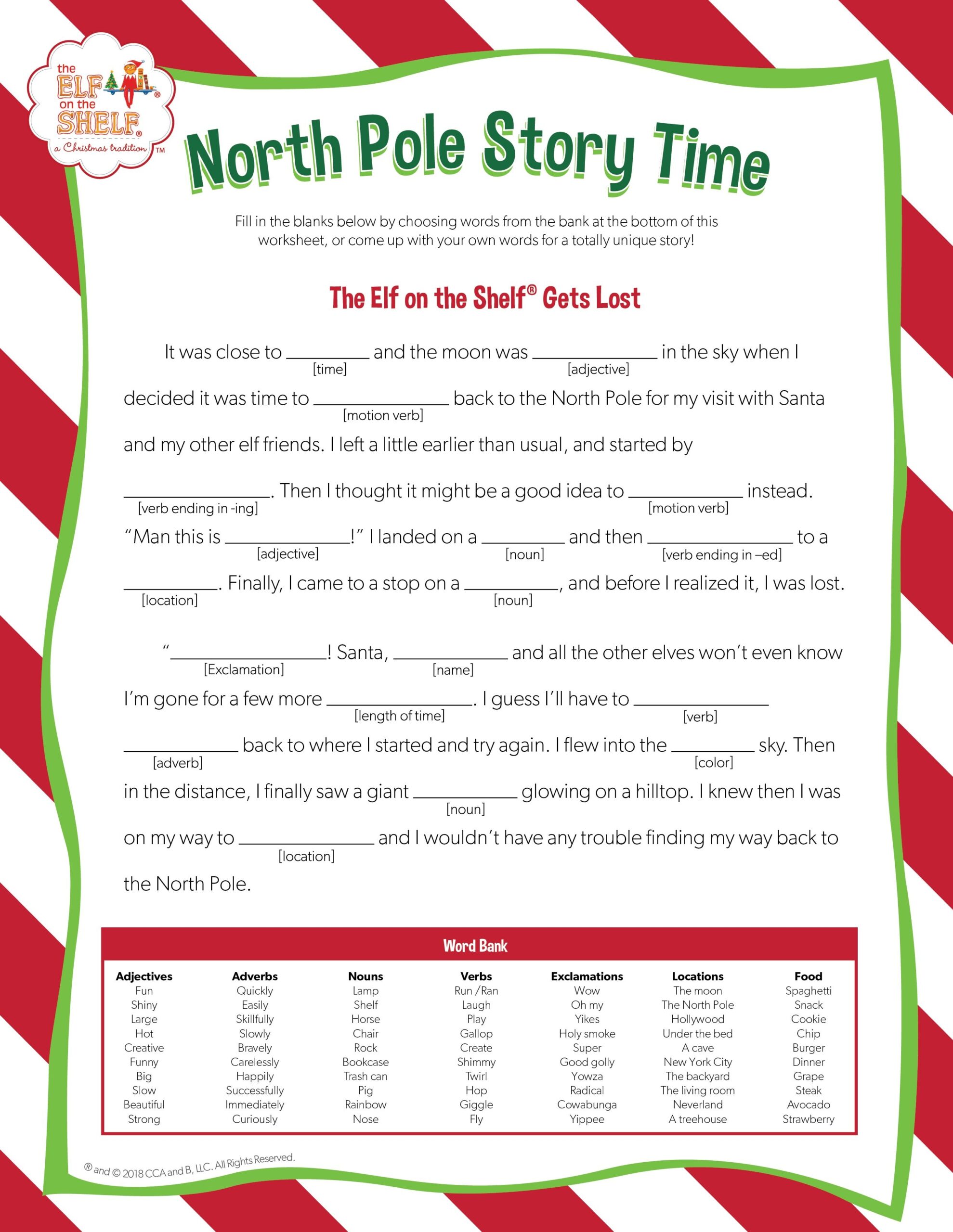 Download These Free Ad Libs For Family Story Time The Elf On The Download These Free Ad Libs For Family Story Time The Elf On The