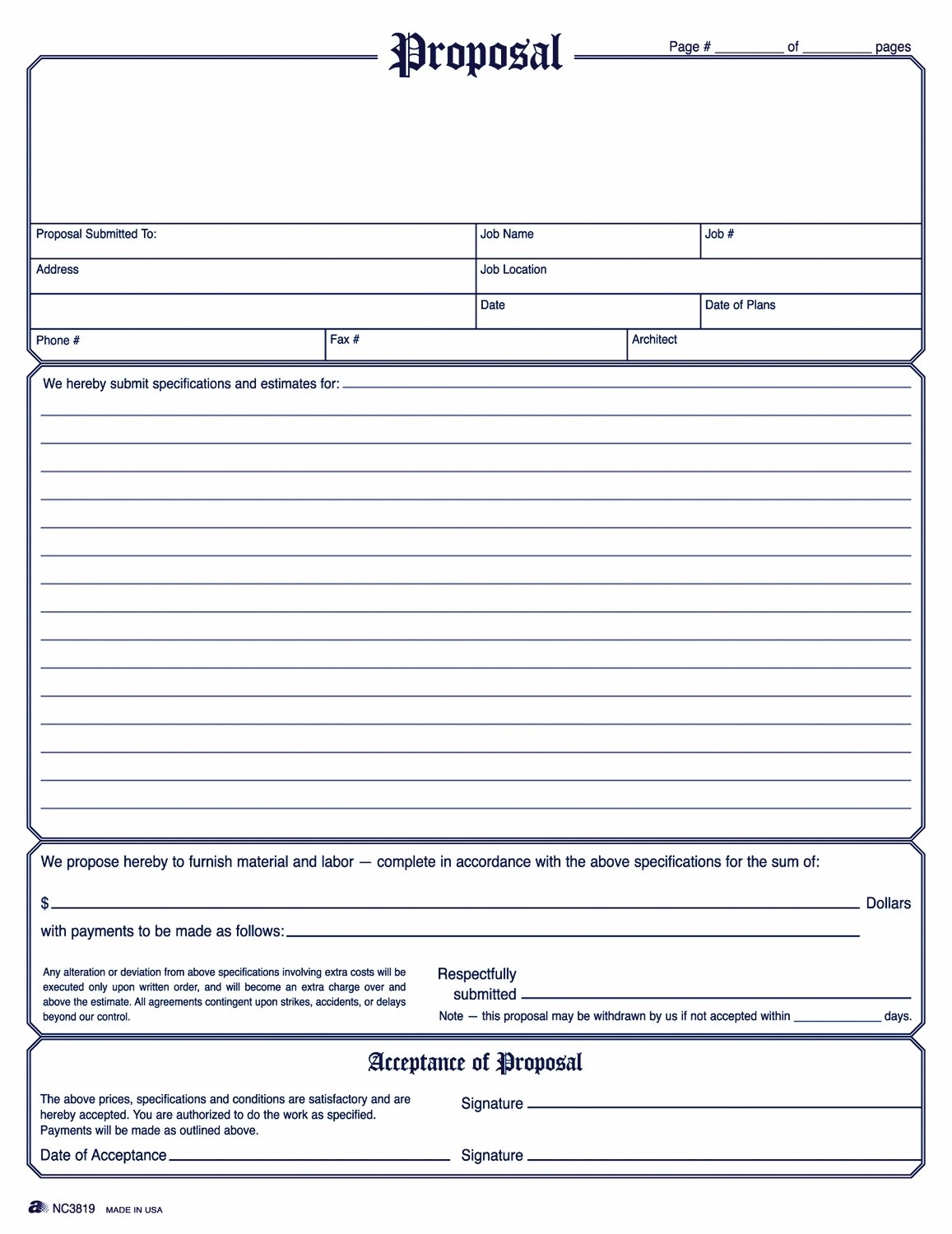 Fill In The Blank Bid Sheets Printable Fill In The Blank Bid Sheets Printable