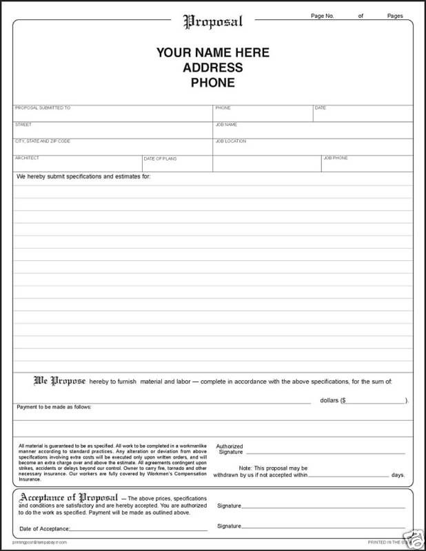 Downloadable Blank Free Printable Bid Proposal Forms Free Instantly Downloadable Blank Free Printable Bid Proposal Forms Free Instantly