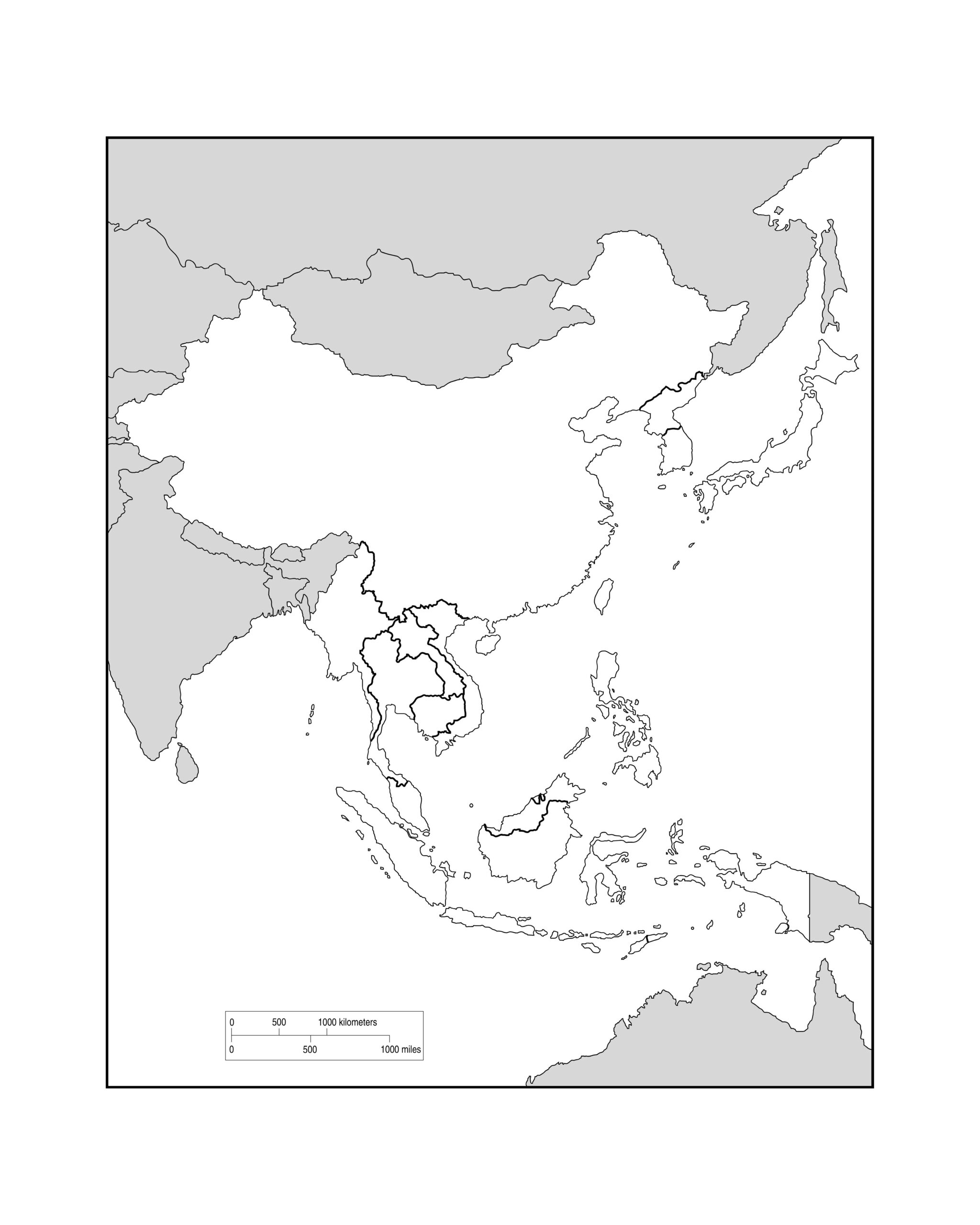 East Asia Blank Political Map Oconto County Plat Map East Asia Blank Political Map Oconto County Plat Map