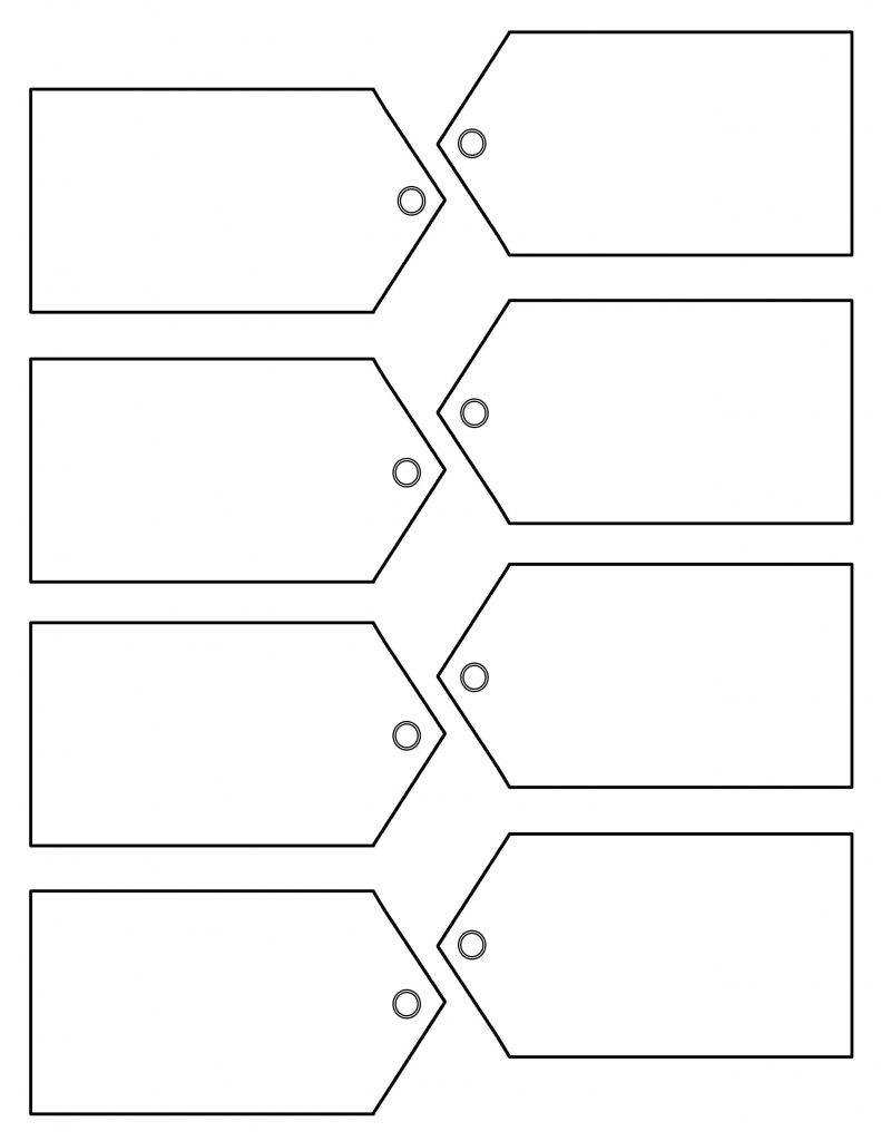 Printable Blank Gift Tag Full Sheet