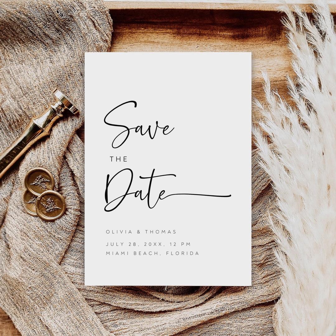 Editable Save The Date Template Elegant Save The Date Card Printable Editable Save The Date Template Elegant Save The Date Card Printable