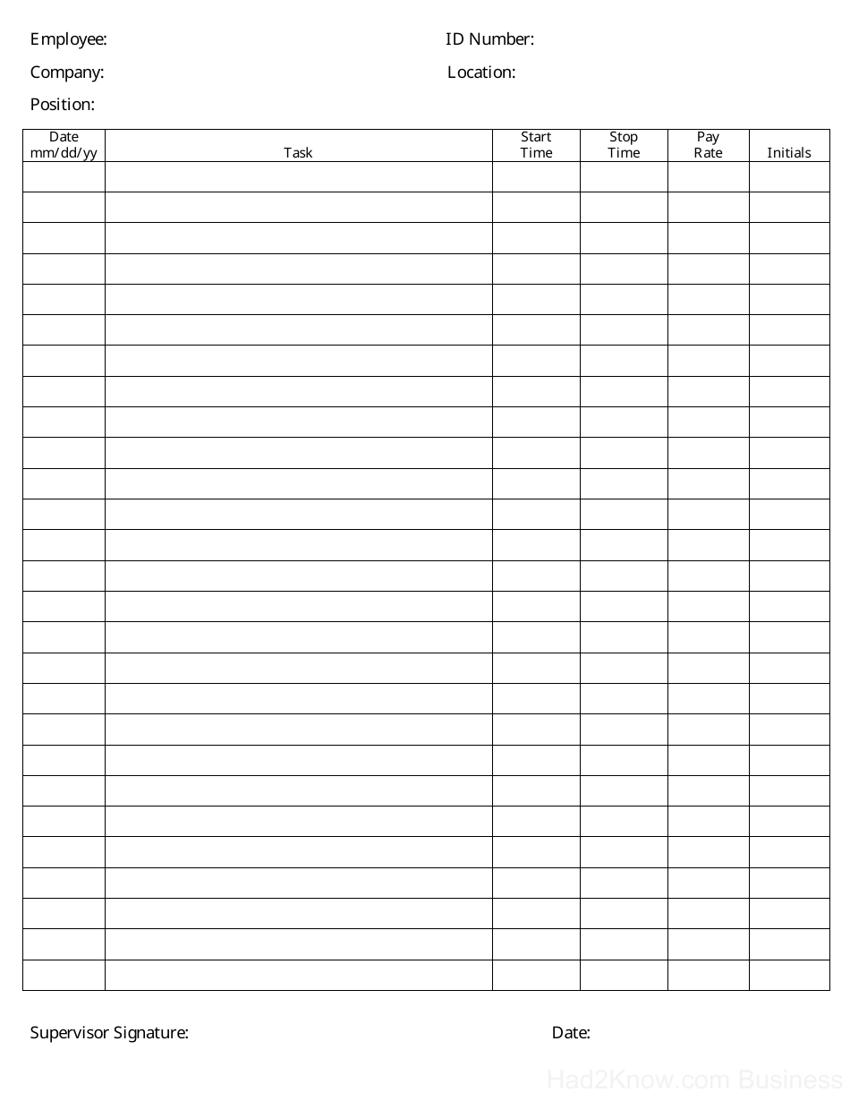 Employee Time Log Template Fill Out Sign Online And Download PDF 