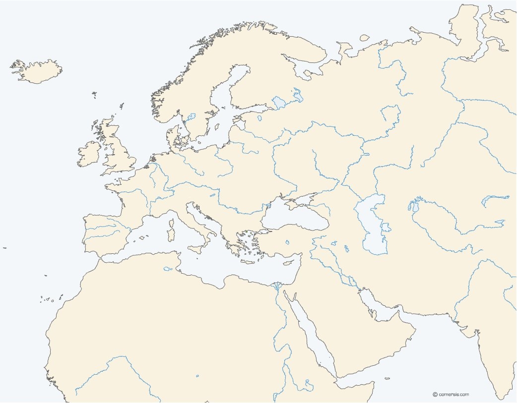 Europe And Africa Blank Map Europe And Africa Blank Map