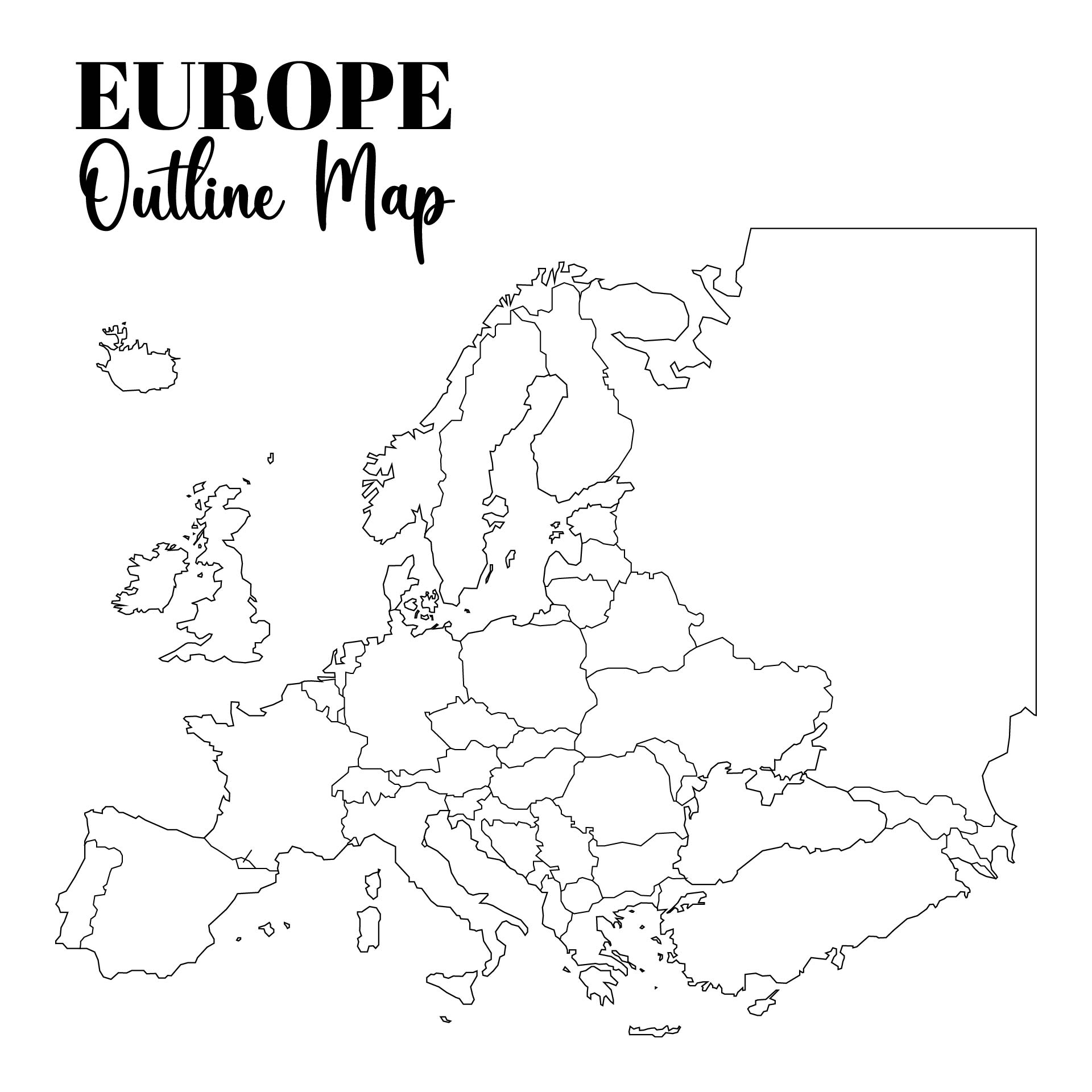 Europe Map Outline 10 Free PDF Printables Printablee Europe Map Outline 10 Free PDF Printables Printablee