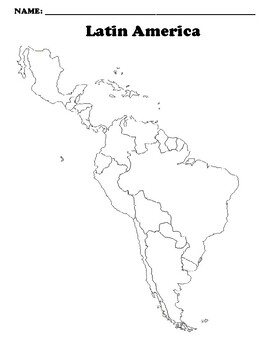 Central And South America Blank Printable Map Central And South America Blank Printable Map