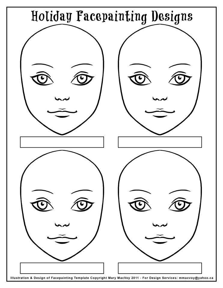 Face Paint Templates Printable