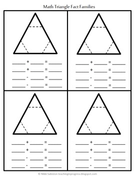 Fact Family Math Triangles Part Part Whole Fact Families And Fact Family Math Triangles Part Part Whole Fact Families And