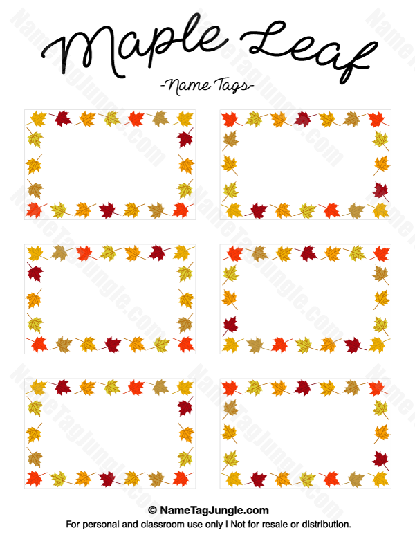 Fall Blank Gift Tags Free Printable