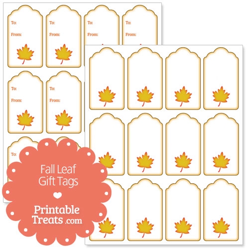 Fall Gift Tags Printable