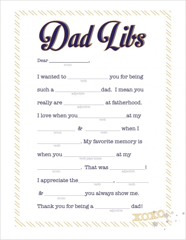 Father 39 s Day Fill In The Blank Printable Father 39 s Day Fill In The Blank Printable