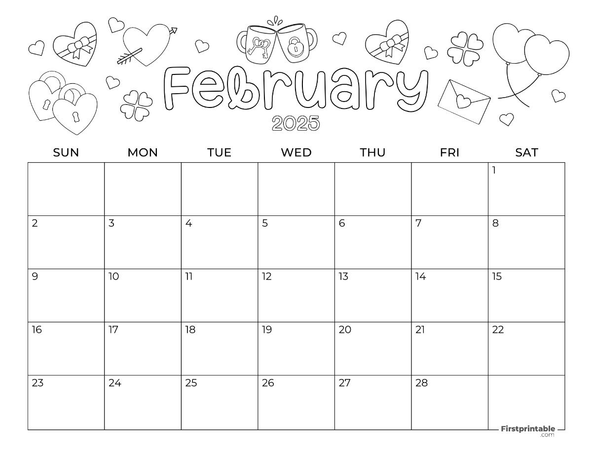 February 2025 Calendars Free Printable Fillable Artofit