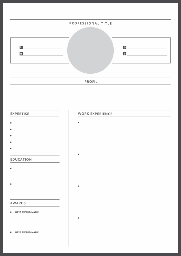 Printable Fill In The Blank Resume Form