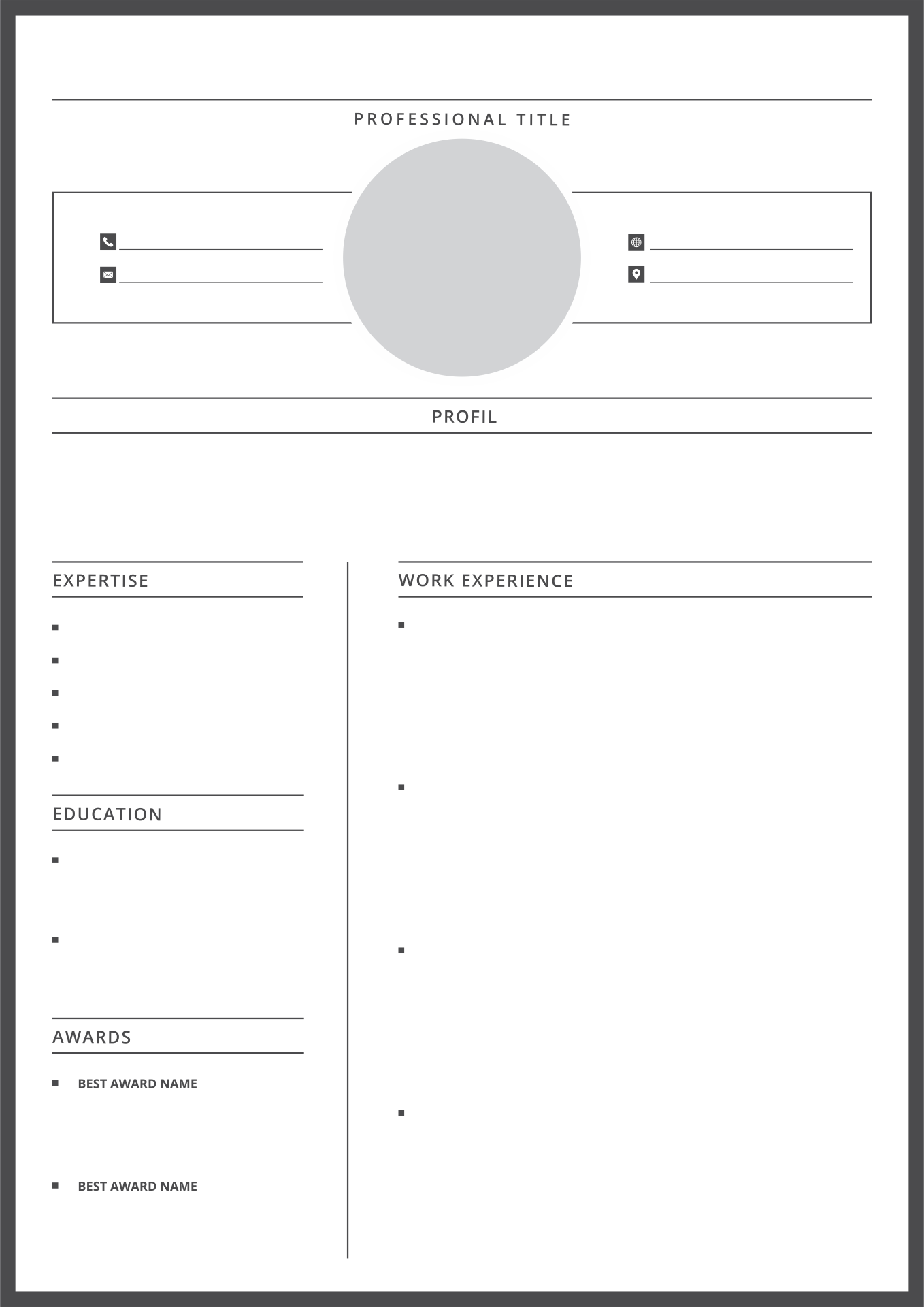 Fill In Blank Resume 10 Free PDF Printables Printablee Fill In Blank Resume 10 Free PDF Printables Printablee