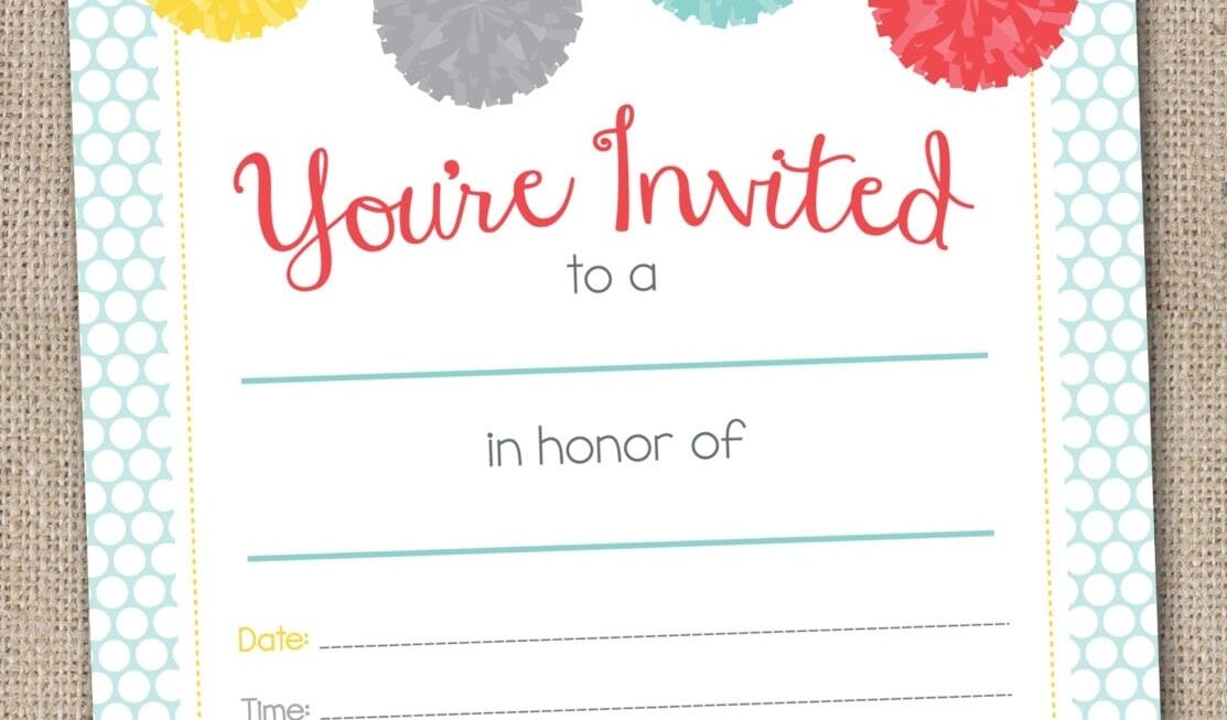 Fill In Printable Party Invitations Instant By InkObsessionDesigns