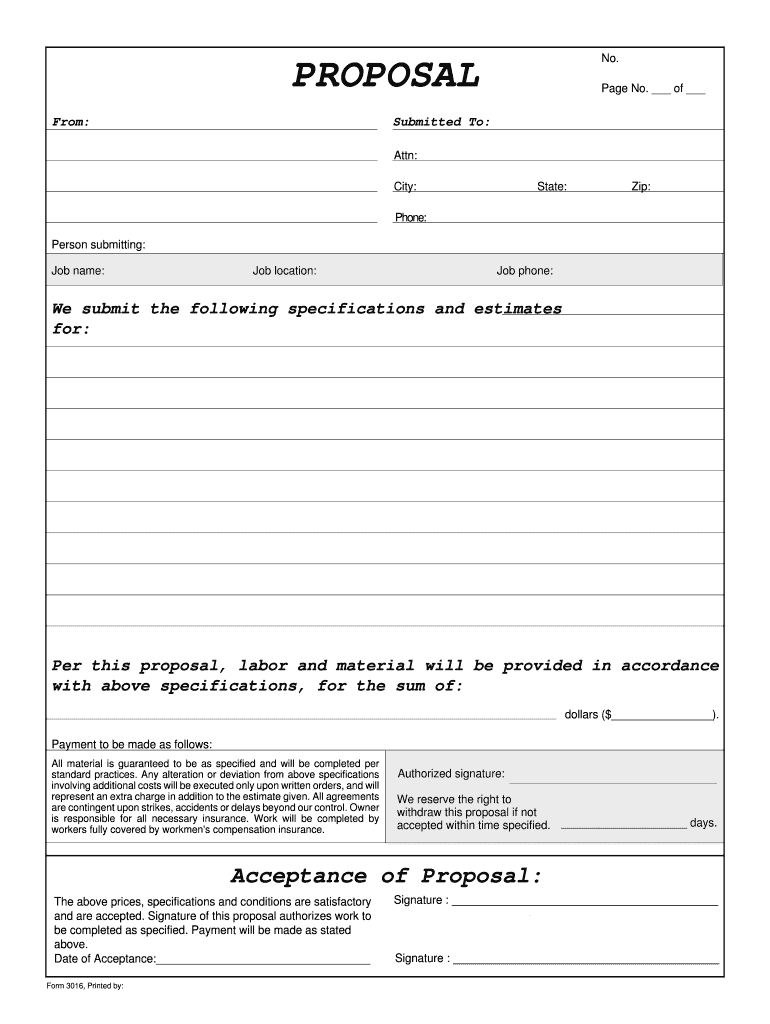 Fillable Proposal Forms Printable Forms Free Online Fillable Proposal Forms Printable Forms Free Online