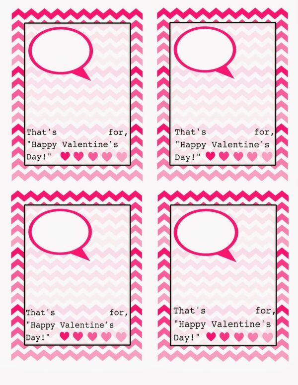 Blank Sentiment Valentines Day Printable Cards