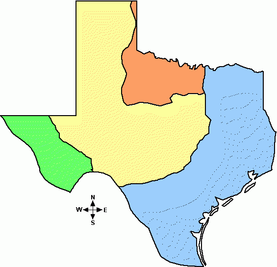 Four Regions Of Texas Outline Map Unlabeled EnchantedLearning Four Regions Of Texas Outline Map Unlabeled EnchantedLearning