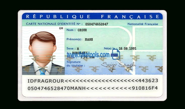France Id Card Psd Template With French Id Card Template Great Sample