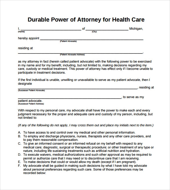 Printable Blank Power Of Attorney Forms Printable Blank Power Of Attorney Forms