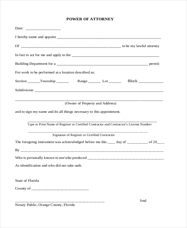 FREE 20 Sample Power Of Attorney Forms In PDF MS Word FREE 20 Sample Power Of Attorney Forms In PDF MS Word