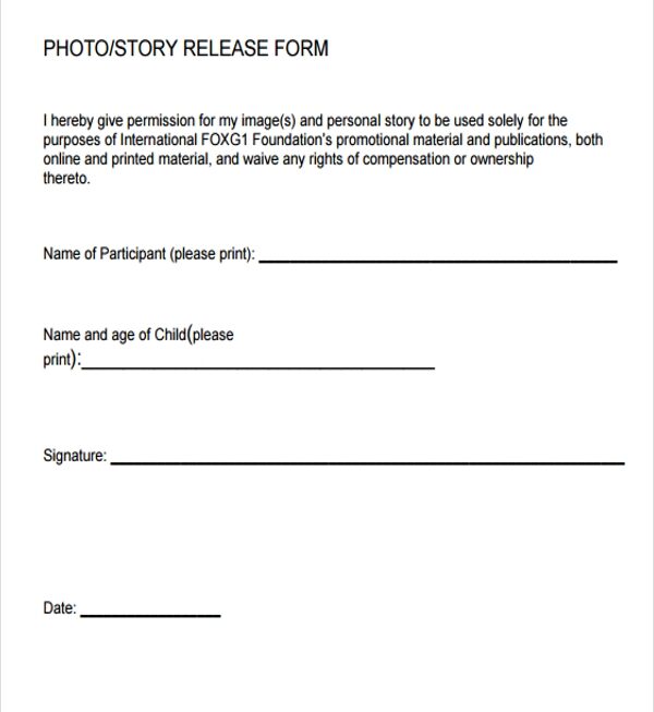 FREE 22 Print Release Form Samples In PDF MS Word