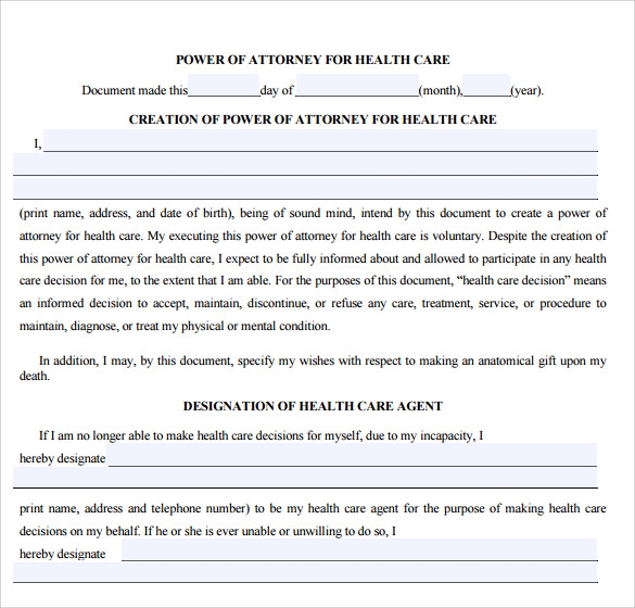 General Blank Power Of Attorney Printable Form General Blank Power Of Attorney Printable Form