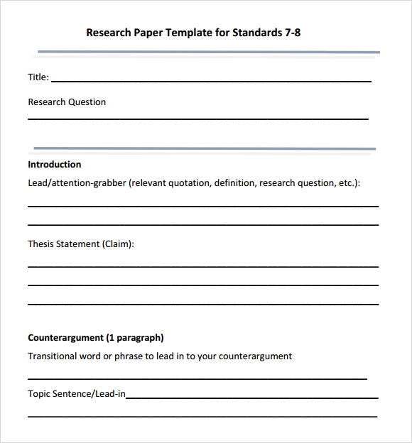 FREE 8 Sample Research Paper Outline Templates In PDF