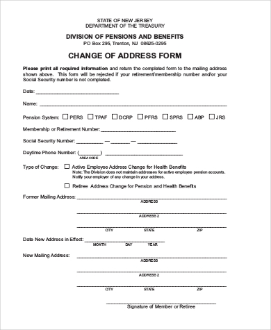 FREE 9 Sample Change Of Address Forms In PDF MS Word FREE 9 Sample Change Of Address Forms In PDF MS Word