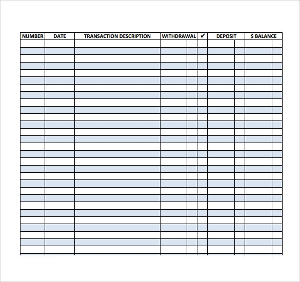 FREE 9 Sample Check Register Templates In PDF