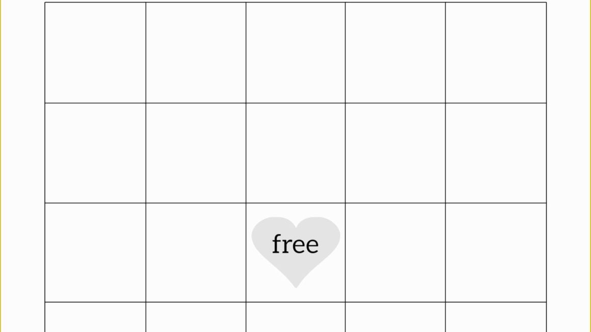Free Baby Shower Bingo Blank Template Of Baby Shower Bingo Printable