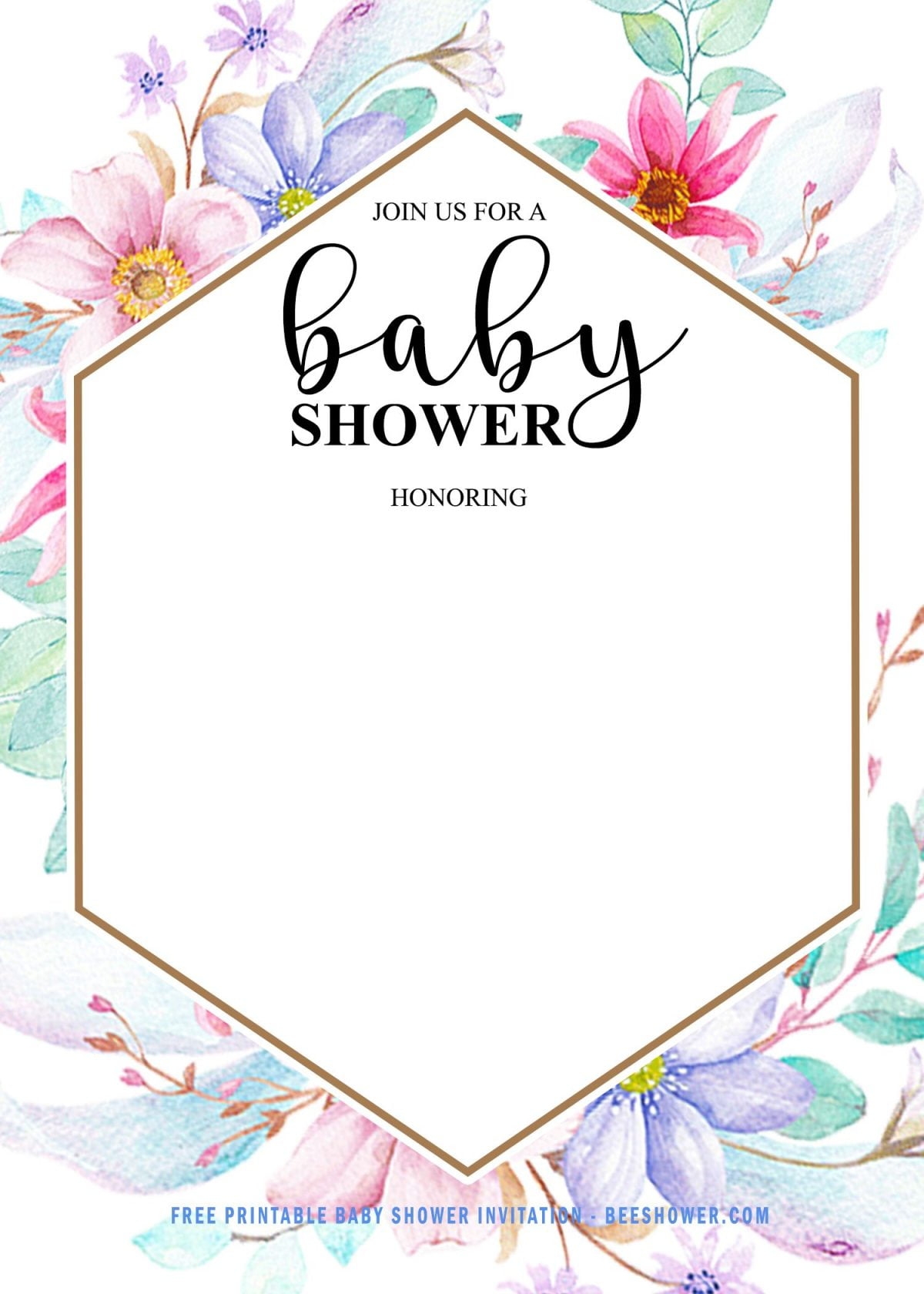 Free Blank Printable Baby Shower Invitations