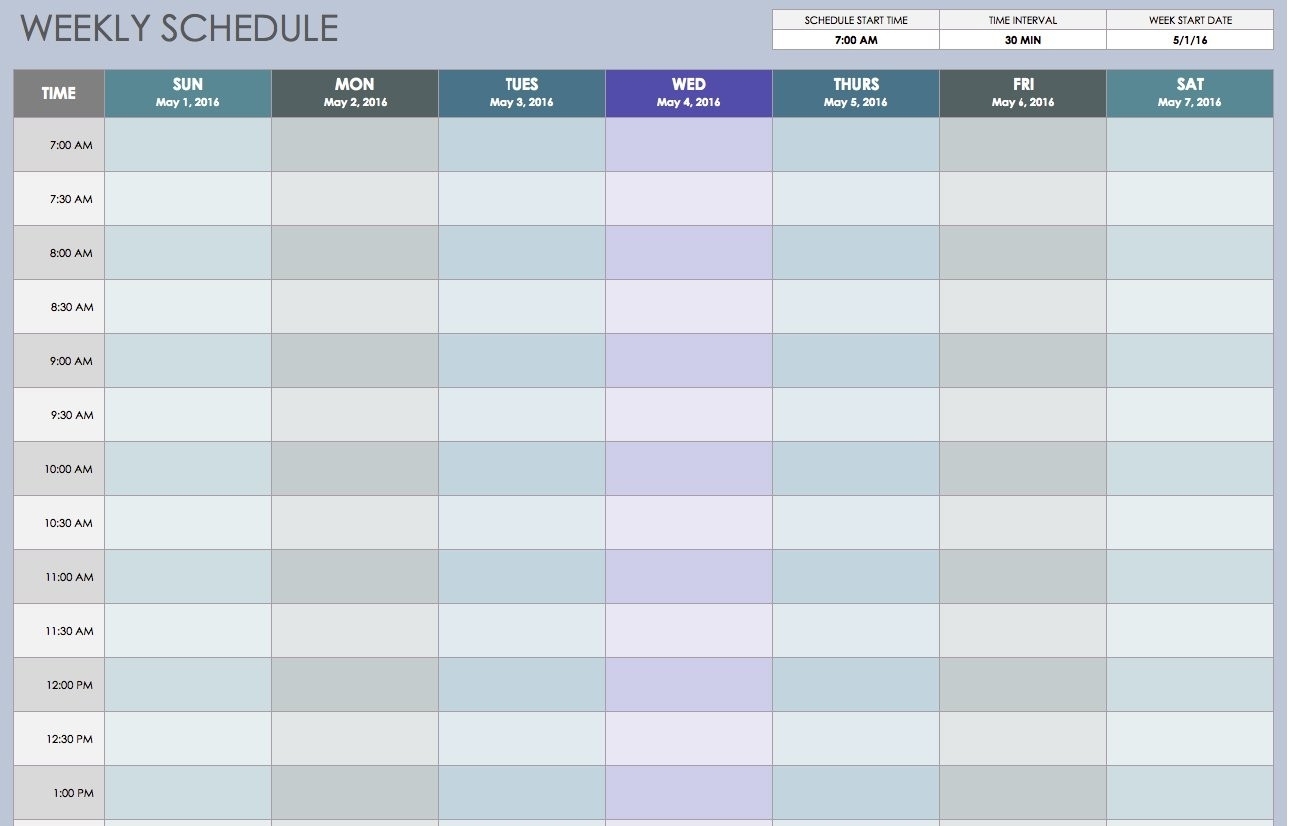 Free Blank Calendar Templates Smartsheet
